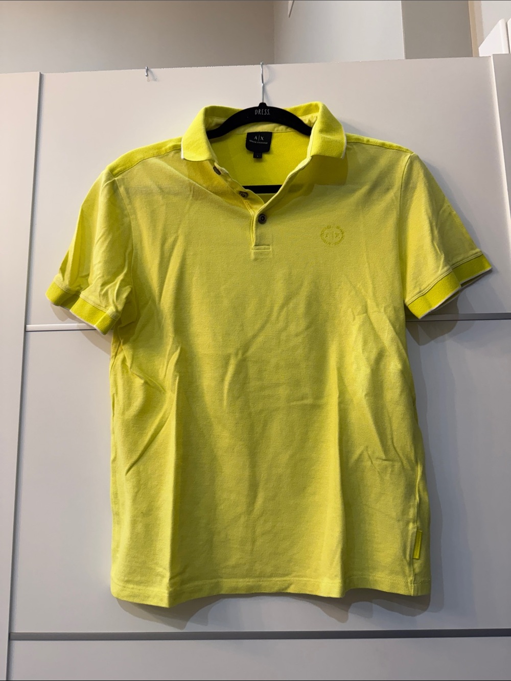 A/X Armani Exchange Men’s Neon Yellow Polo Shirt